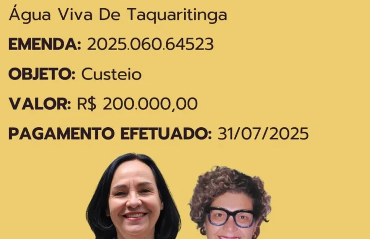 Deputada estadual Márcia Lia destina R$ 200 mil para “Jesus Fonte de Água Viva”