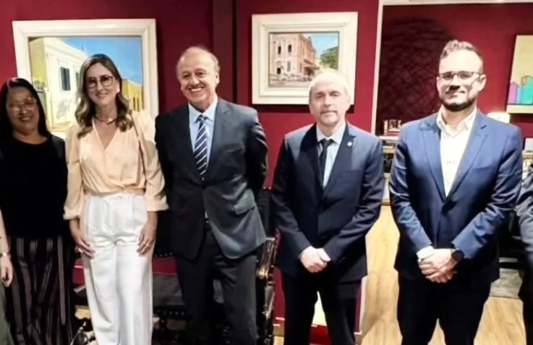 Mariana Mársico visita TCE-SP e recebe orientação de Dimas Ramalho para fortalecer o IPREMT