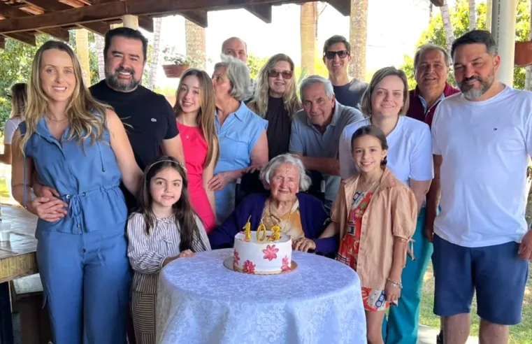 FAMÍLIA GIBERTONI COMEMORA 103 ANOS DA DONA PINA