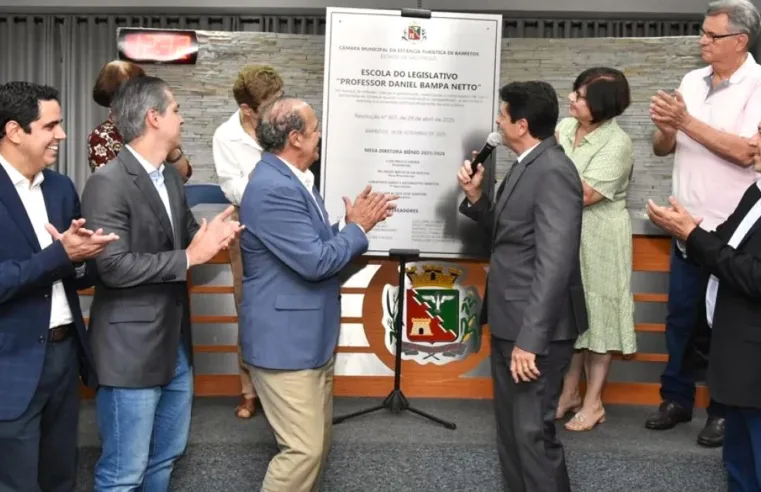 Dimas Ramalho participou da inauguração da Escola do Legislativo “Professor Daniel Bampa Netto” de Barreto