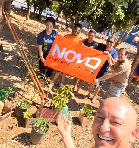 Partido NOVO promove ação ambiental no Dia da Árvore em Taquaritinga