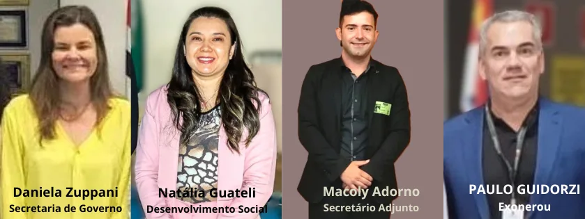 
  Daniela Zuppani assume Secretaria de Governo; Natália Guateli vai comandar o Desenvolvimento Social e Macoly Adorno será o novo adjunto