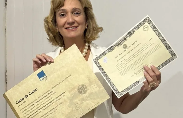 Dra. Ivânia Cristina Modesto tem Mestrado internacional revalidado no Brasil pela UFMA