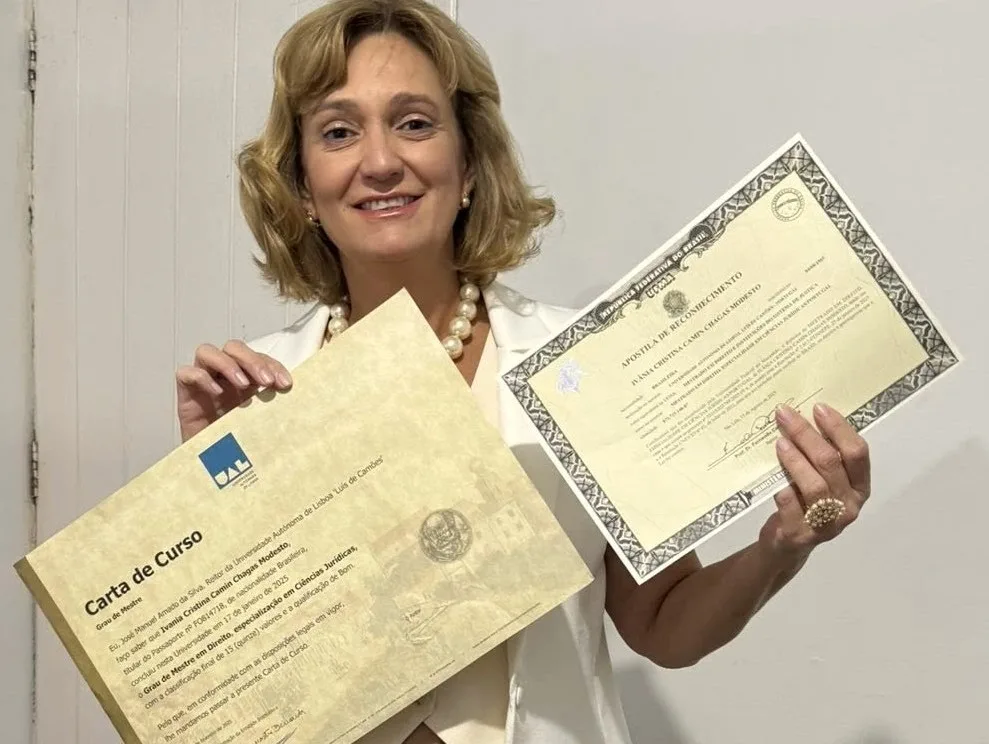 
  Dra. Ivânia Cristina Modesto tem Mestrado internacional revalidado no Brasil pela UFMA