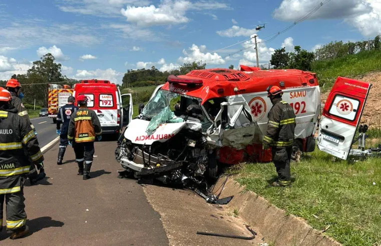 Tragédia na SP-333: colisão entre ambulância do Samu e carro de aplicativo deixa três mortos em Cajuru
