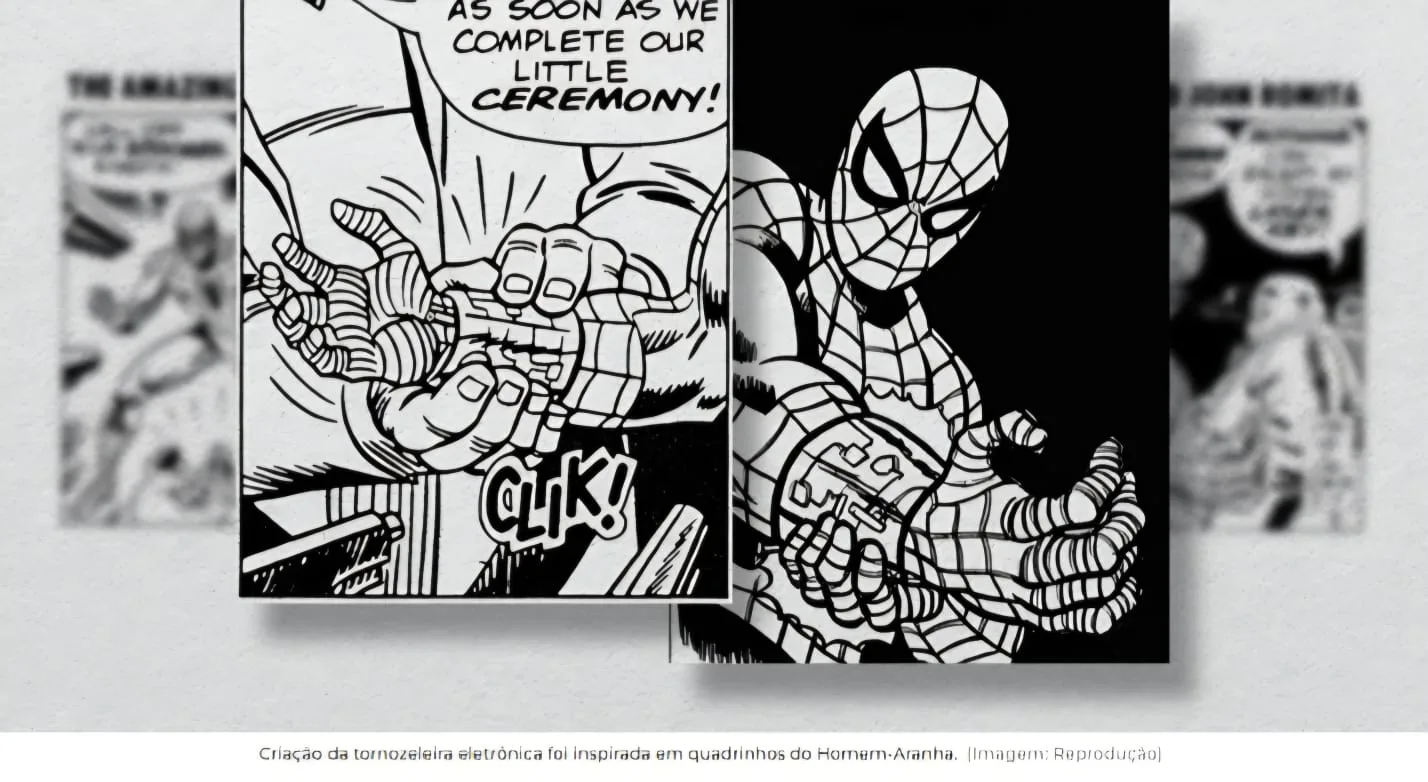 
  A surpreendente origem da tornozeleira eletrônica: ideia nasceu do Homem-Aranha