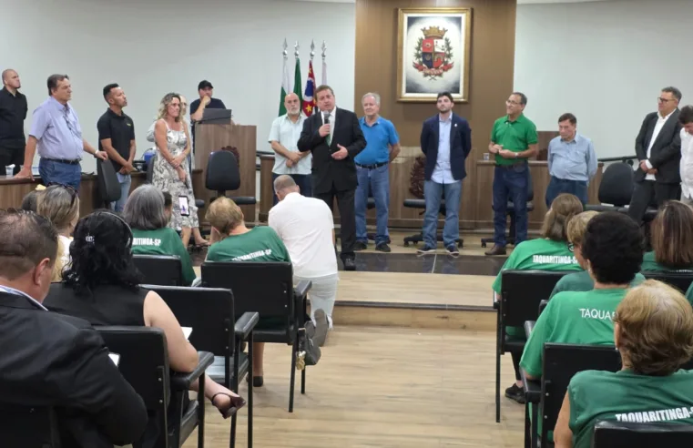 DEPUTADO JORGE CARUSO RECEBE TÍTULO DE CIDADÃO TAQUARITINGUENSE