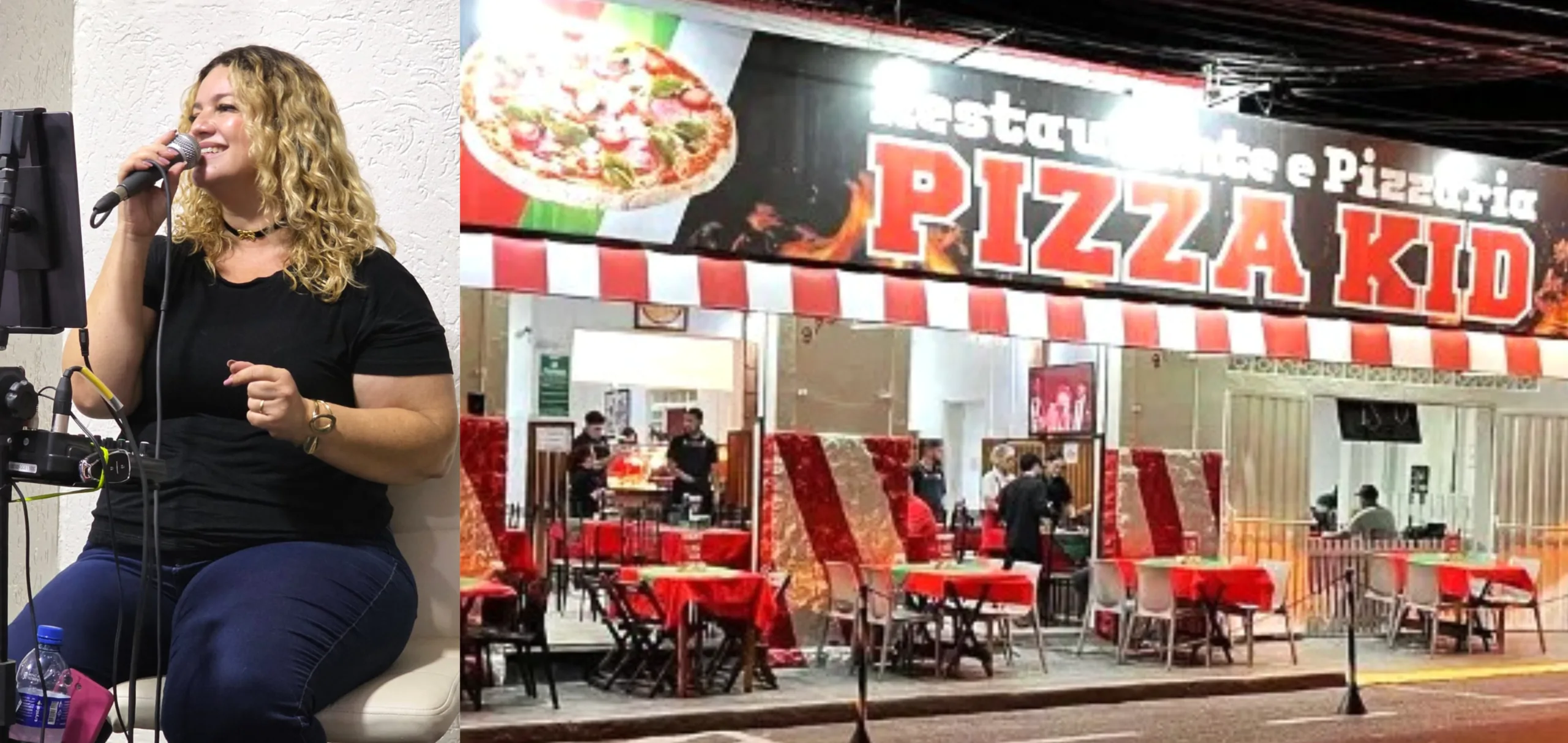
  Marcela Oliveira transforma Pizza Kid em palco de festa