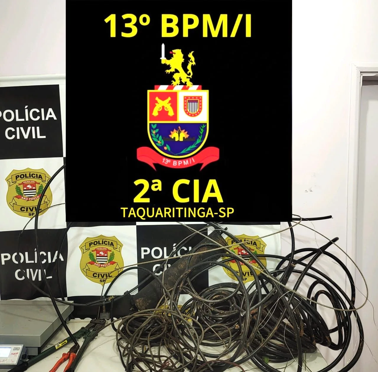 
  Polícia Militar age com eficiência e prende suspeitos durante furto de fios em Jurupema