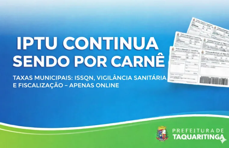 Carnês do IPTU ainda não foram entregues, mas imposto pode ser emitido online
