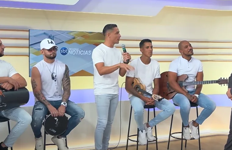 Ney Siqueira e Amigos levam o pagode de Taquaritinga ao SBT Regional