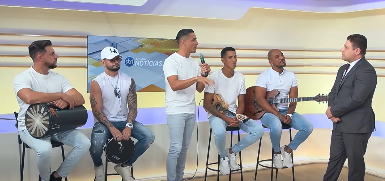 
  Ney Siqueira e Amigos levam o pagode de Taquaritinga ao SBT Regional