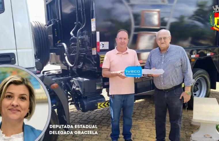 A pedido de Zé do Tito, Santa Ernestina conquista novo caminhão coletor de lixo 0km