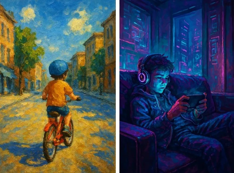 
  Entre a bicicleta e o celular