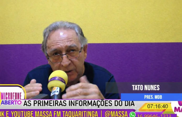 “A cidade é mais importante que vaidades”, diz Tato Nunes ao comentar crise política