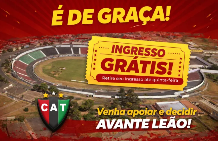 DE GRAÇA NO TAQUARÃO: CAT CHAMA A TORCIDA PARA JOGO DECISIVO NESTE SÁBADO