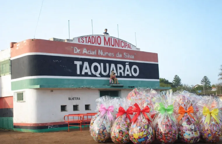 Futebol e solidariedade se encontram em evento de Páscoa no Taquarão