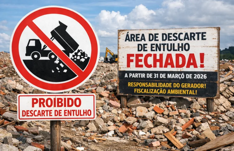 Prefeitura encerra área de descarte de entulho do município