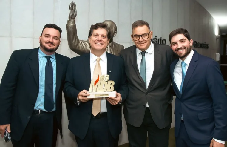 Taquaritinga é representada por Nicholas Nunes, Gilson e Netto Girotto na celebração dos 60 anos do MDB, em Brasília