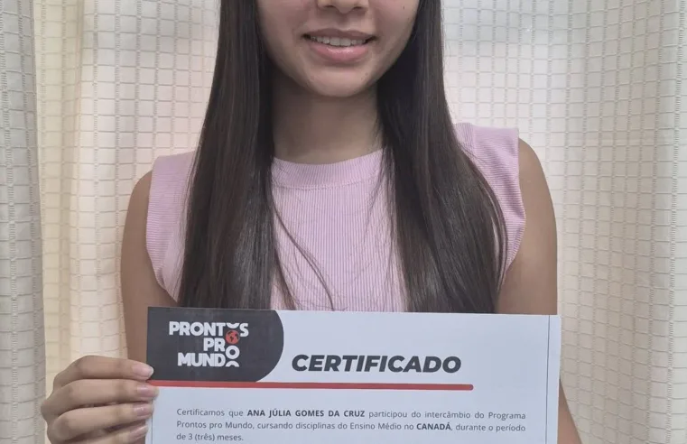 Aluna de Taquaritinga conclui intercâmbio no Canadá e se destaca em programa estadual
