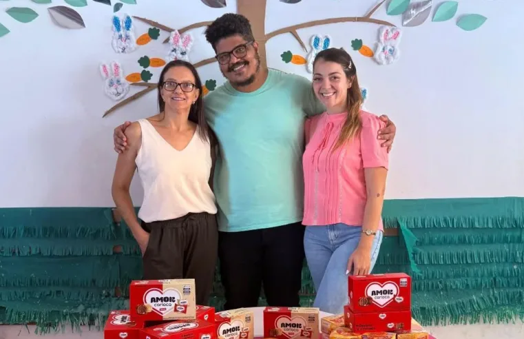 Ação social de Igor Sant’Anna distribui chocolates e carinho a crianças