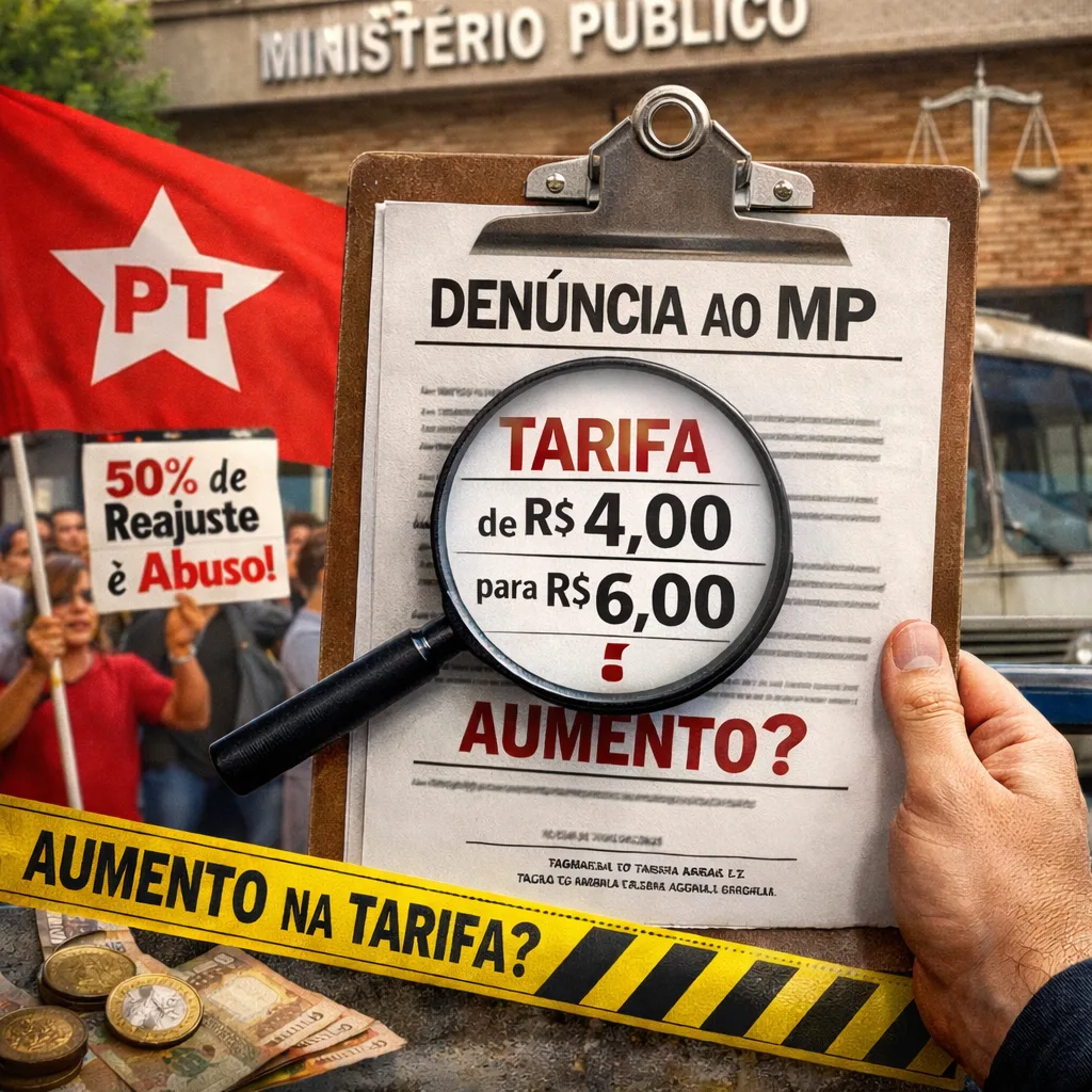 
  PT aciona Ministério Público contra aumento de tarifa de ônibus