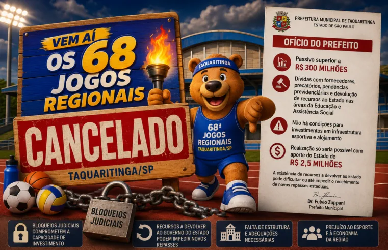 Jogos Regionais são cancelados por crise financeira
