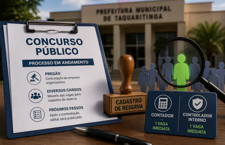 Taquaritinga prevê concurso público, mas maioria das vagas será apenas para cadastro de reserva