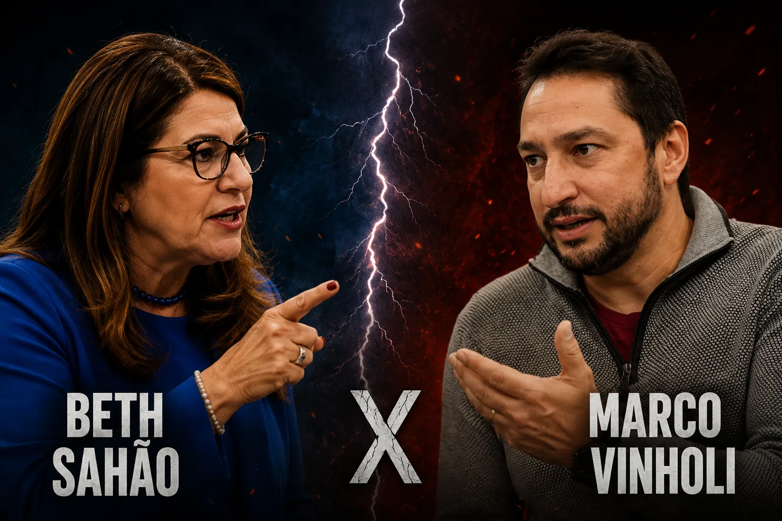 
  Beth Sahão e Marco Vinholi trocam acusações em vídeos que repercutem nas redes sociais