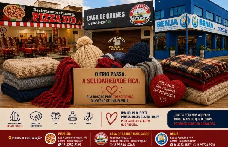 Pizza Kid, Casa de Carnes Mais Sabor e Benja se unem para aquecer famílias em campanha do agasalho