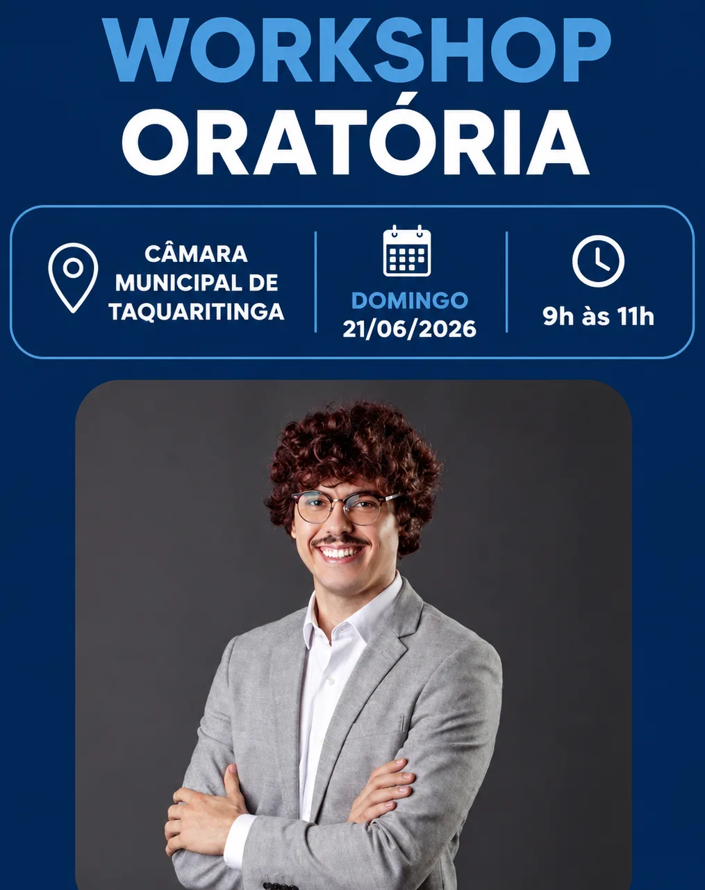 
  Oratória e Comunicação serão tema de evento no dia neste domingo (21)