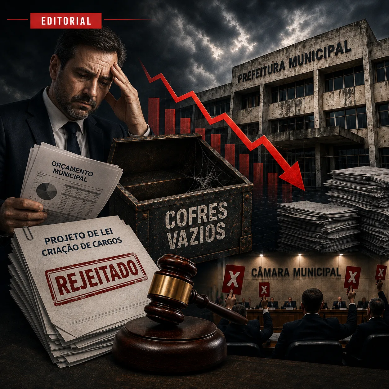 
  Criar cargos enquanto faltam recursos para pagar quem já está?