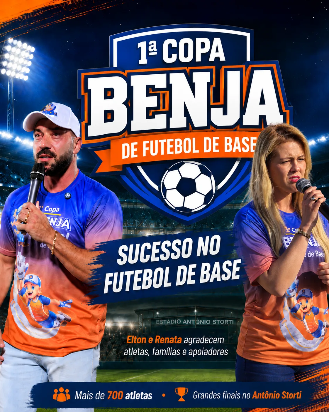 
  Elton e Renata transformam 1ª Copa Benja em uma das grandes festas do aniversário da cidade