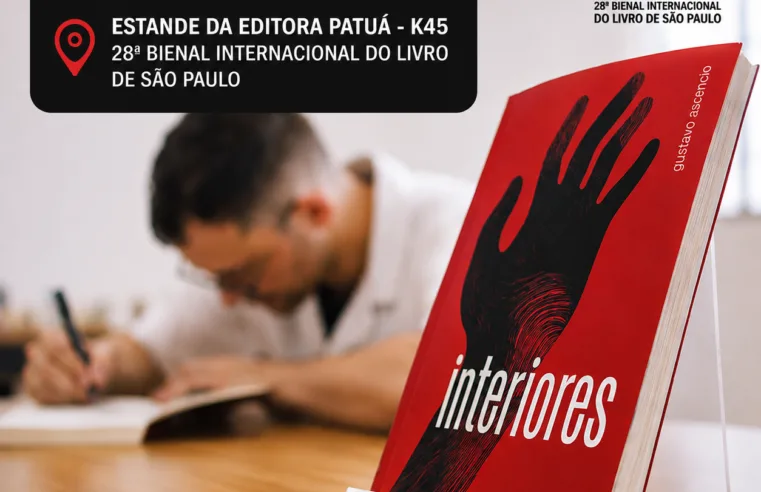 Gustavo Ascencio autografa “Interiores” na Bienal Internacional do Livro de São Paulo