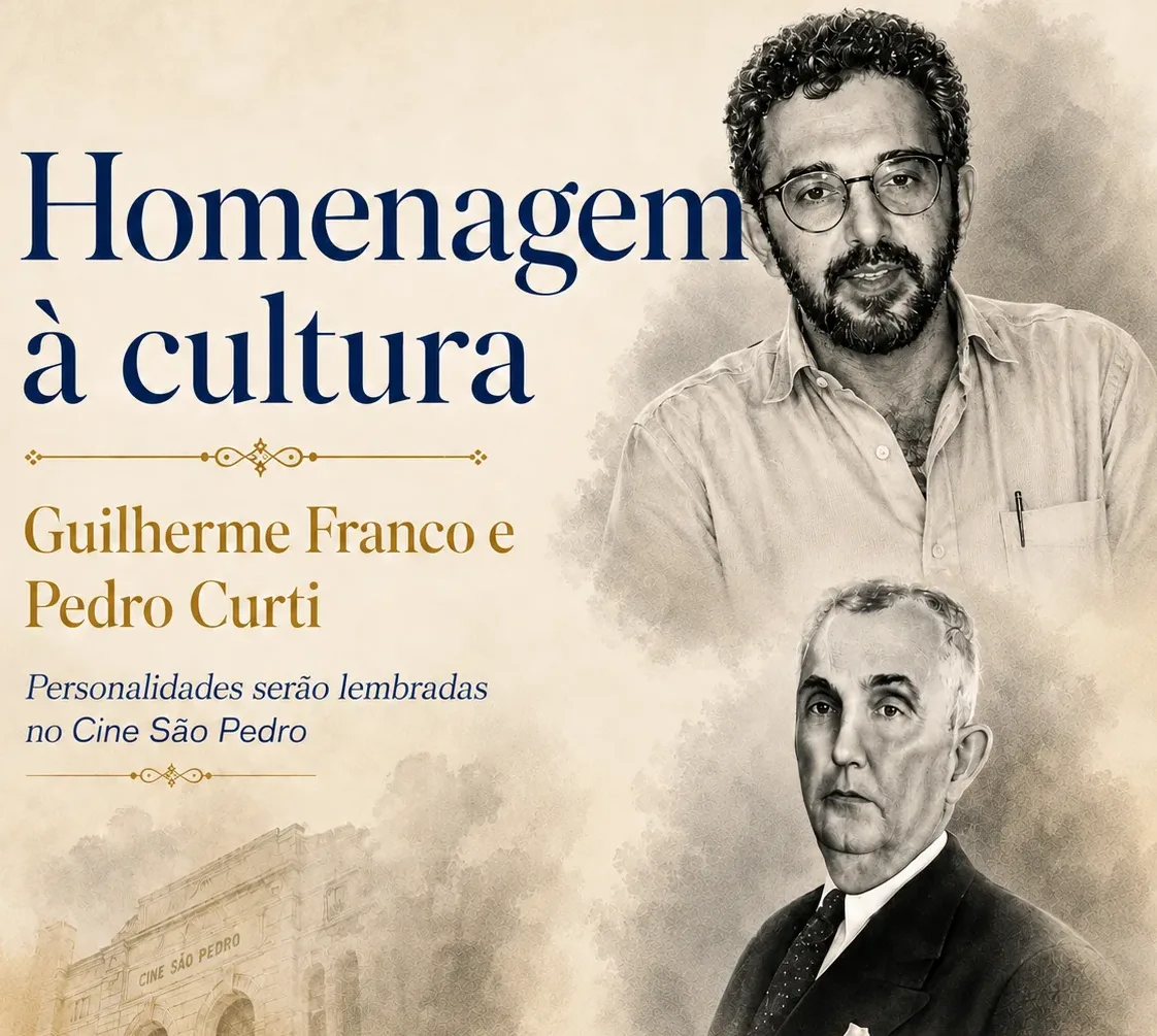 
  Guilherme Franco e Pedro Curti serão homenageados no Centro Cultural São Pedro