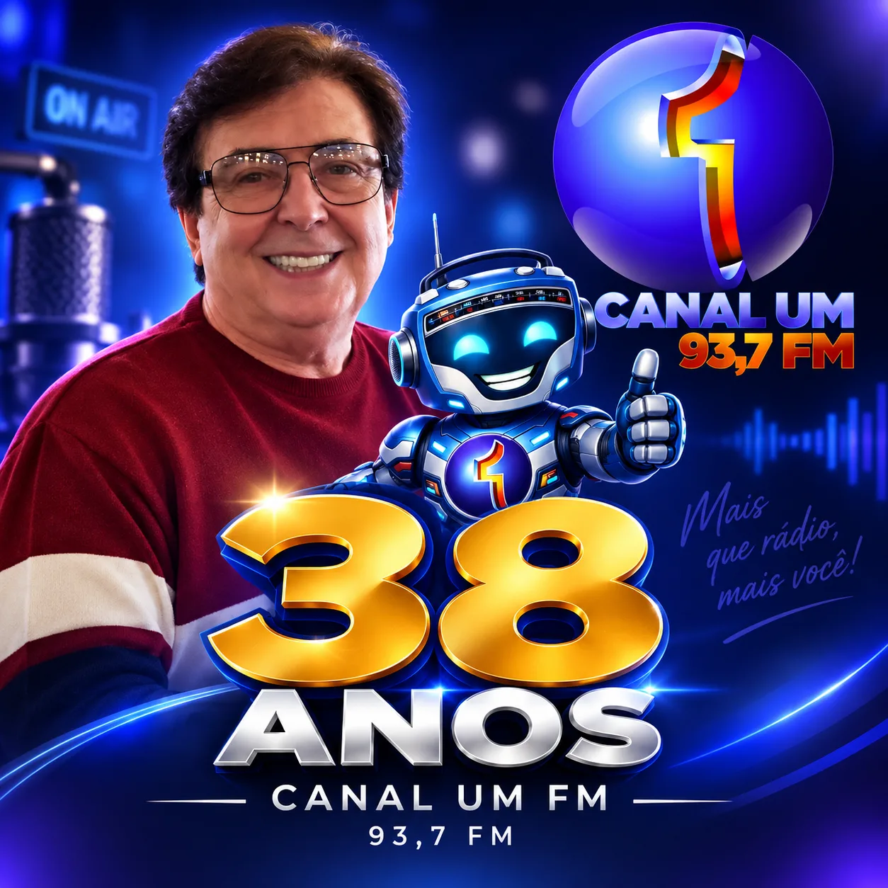 
  Canal Um FM completa 38 anos e preserva legado de Vanderlei Mársico