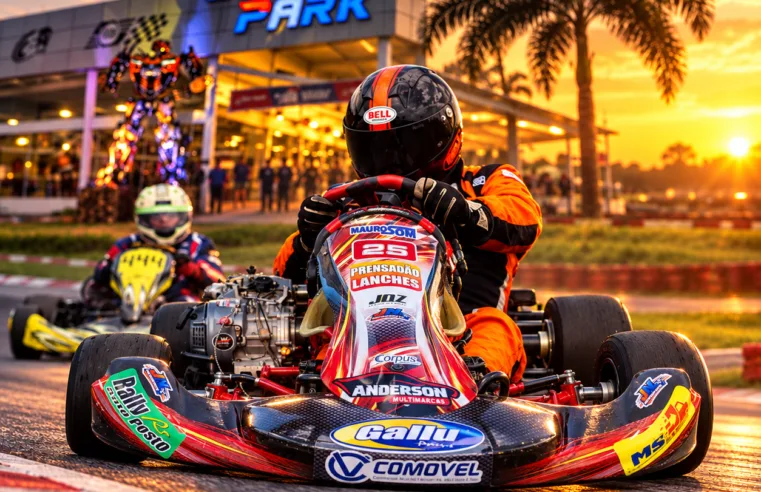 Marcos Chueco se prepara para disputar o Campeonato Brasileiro de Kart