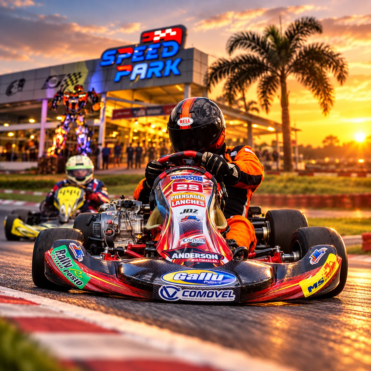 
  Marcos Chueco se prepara para disputar o Campeonato Brasileiro de Kart
