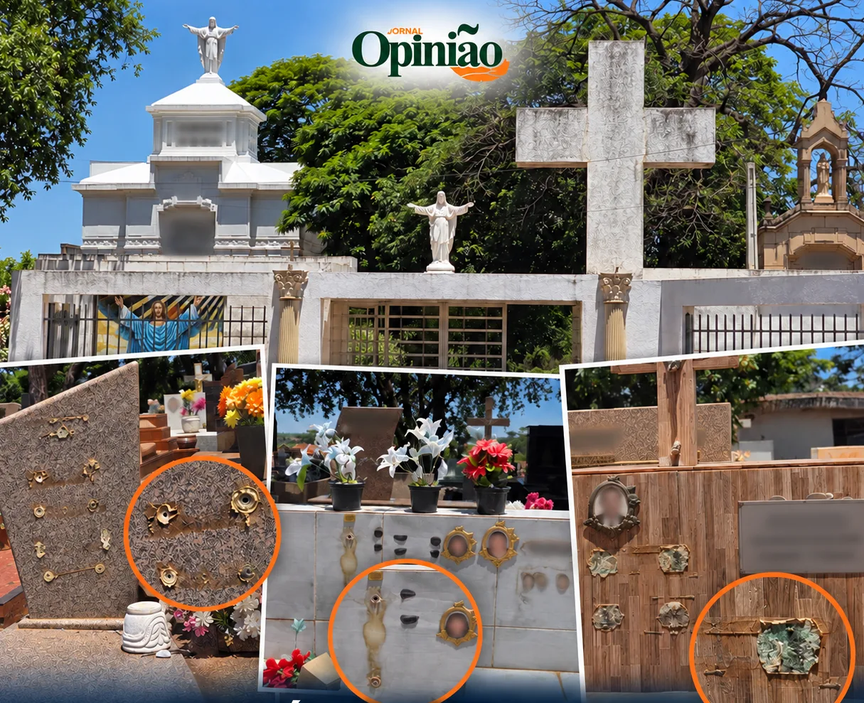 
  Cemitério sem segurança: furtos de placas de bronze se multiplicam